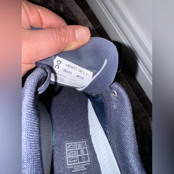 NWOT On Running Men's Cloudflow Shoes - Ink / Meadow - Picture 8 of 9